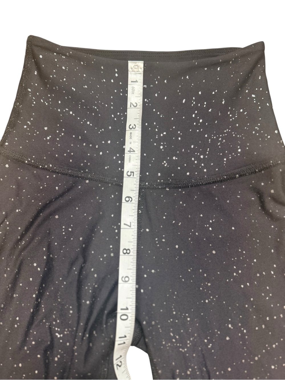 Beyond Yoga Black Silver Speckled High Waisted Leggings Size S Made in USA - Picture 8 of 10